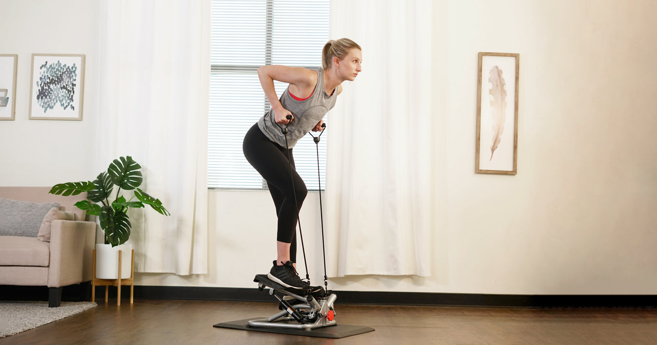 15 Minute Full Body Mini Stepper with Bands Workout 