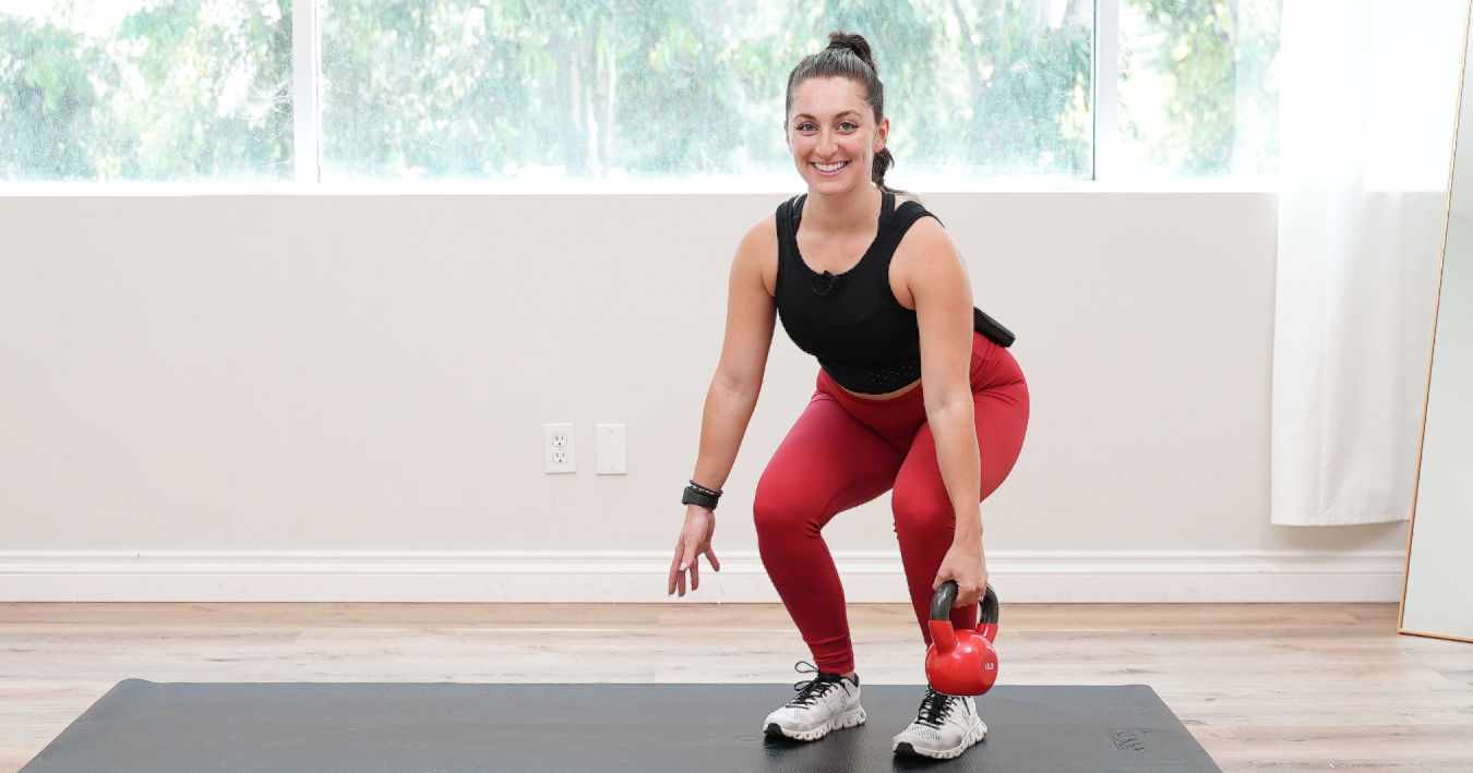 20 Minute Full Body Kettlebell Workout (With Modifications) 