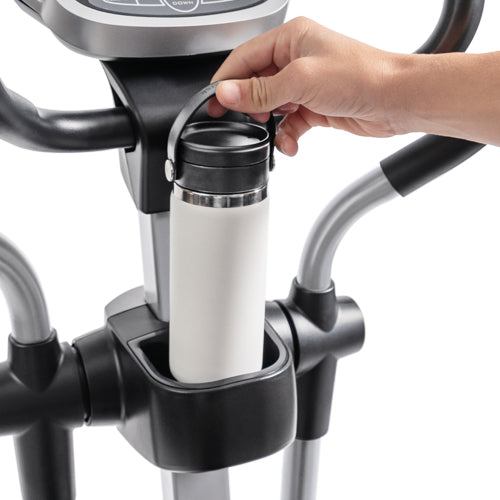 BOTTLE HOLDER | The convenient bottle holder keeps your favorite refreshing beverage within arm's length! No need to stop to sip. Proper hydration will ensure your health and workout performance stay at optimum levels!