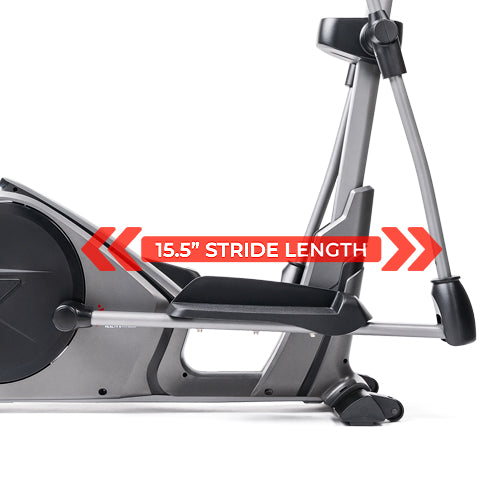 15.5 INCH STRIDE LENGTH | A longer stride length allows for longer leg movements targeting muscles in your calves, thighs, and glutes, which assists in working your hamstrings and deep muscles for a more engaging workout.