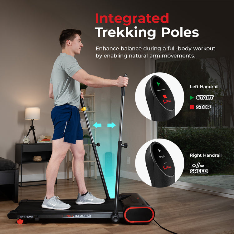 Smart Trekpad Treadmill with Arm Exerciser
