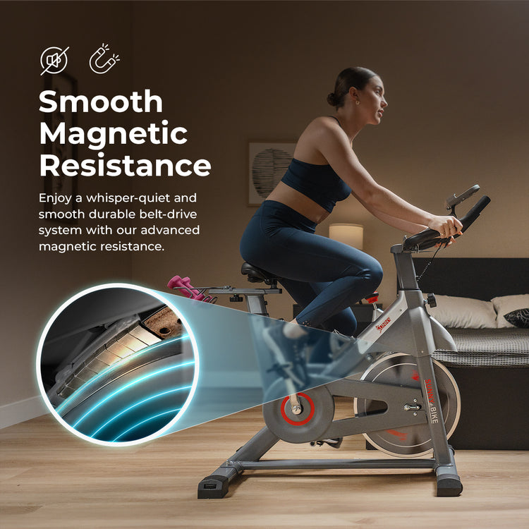 SMART Magnetic Resistance Exercise Bike with Dumbbell Holder