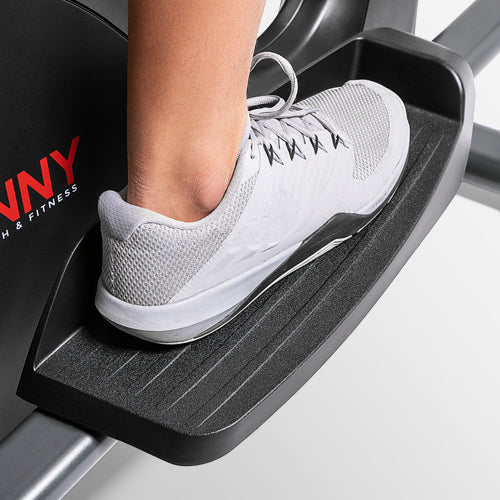 NON-SLIP FOOT PEDALS | Keep your feet moving safely with the Sunny Health & Fitness Foot pedals. Textured non-slip pedals accommodate all sizes.