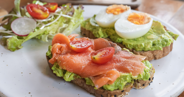 salmon toast for high protein breakfast breakfast with 30g protein