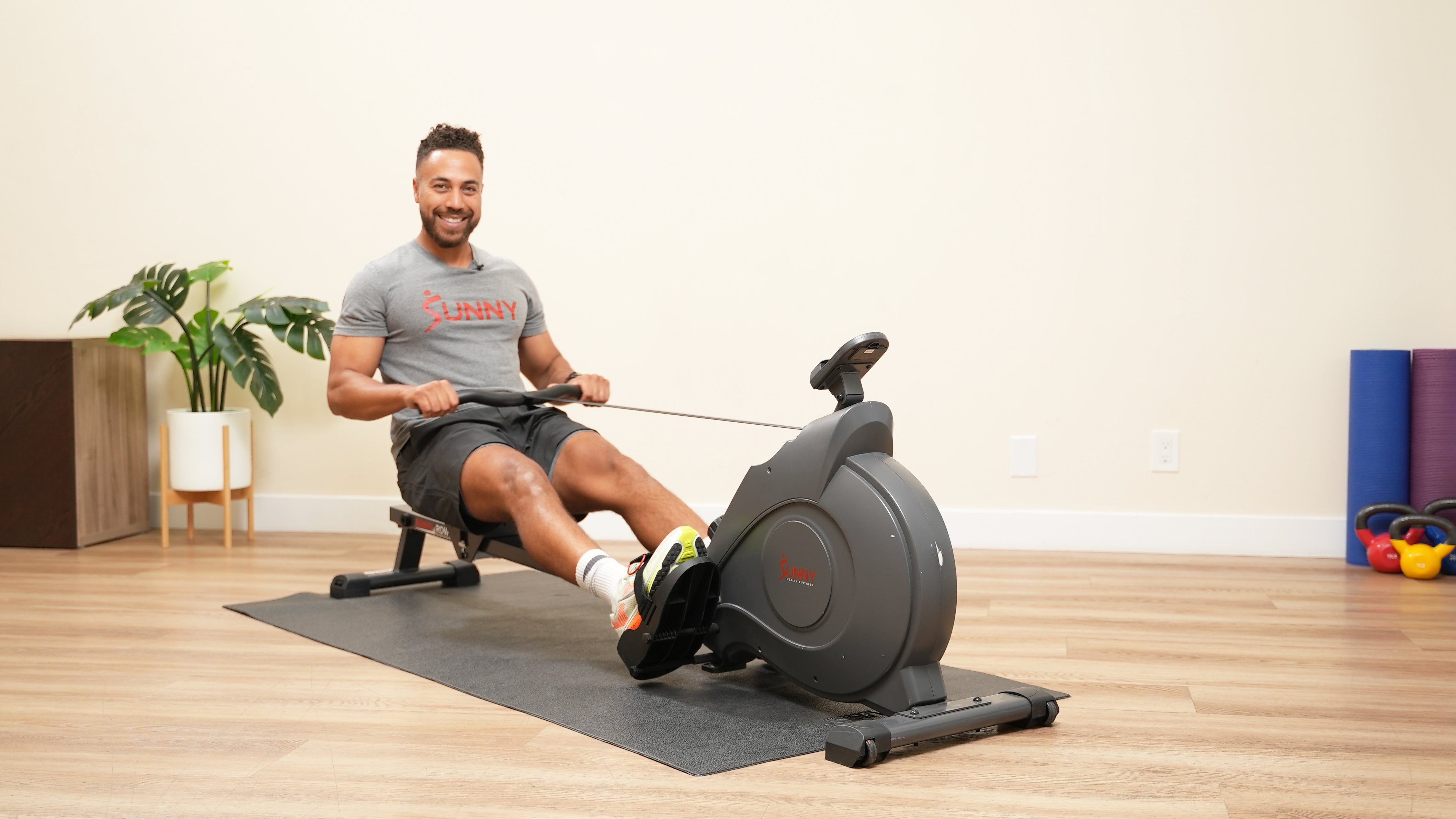 Winifred Exercise Rower 10-Minute Magnetic Rower Workout | Sunny Health & Fitness