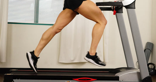 a person is running on treadmill