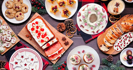 Holiday desserts on table