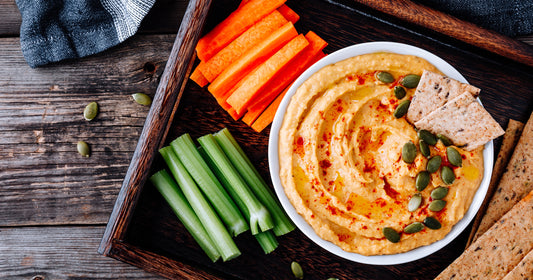 chipotle hummus with vegetables