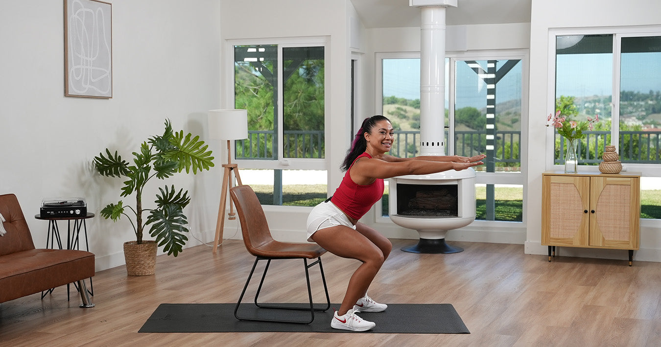 15 min Chair Strength Training for Seniors | Sunny Health and Fitness