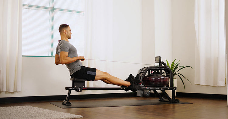 Orbital Rower 15 Min Obsidian Water Rower Interval Workout | Sunny Health & Fitness
