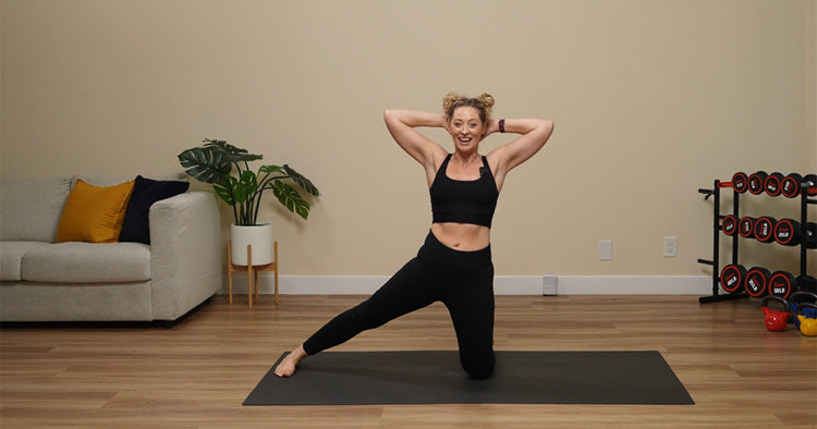 woman doing a pilates pose