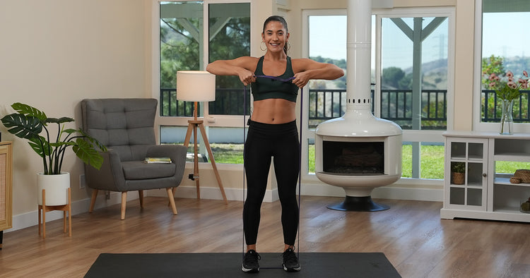 15 minutes and a resistance band is all you need to tone your arms and  upper body