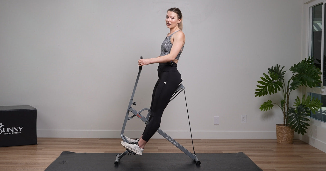 Row-N-Ride Workout: Full-Body Intermediate Routine | 15-Minute | Sunny ...