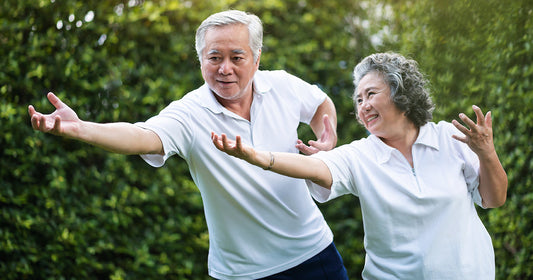 Older adults doing tai chi