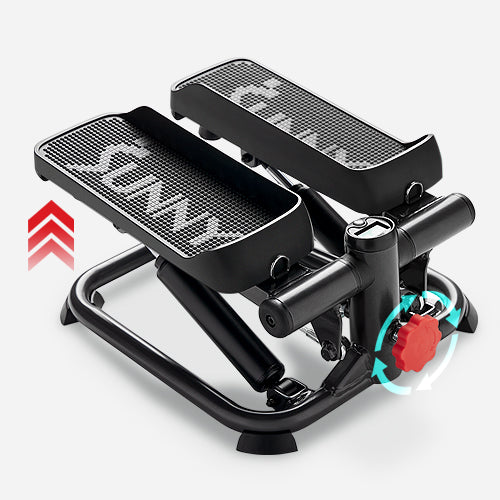 Continuous step height adjustment knob on the Smart Advanced Stair Stepper