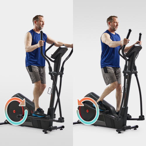 Dual Direction Use | Designed for dual function and direction with 2-way 15.4LB rotation flywheel, this machine supports comprehensive upper and lower body workouts, ideal for home use.