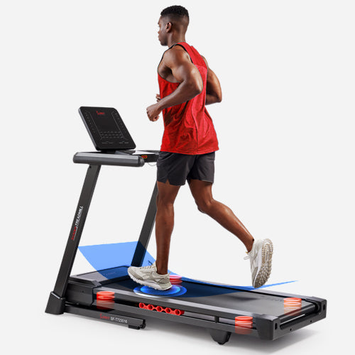 Shock Absorption | The treadmill features advanced shock absorption technology to minimize joint impact, providing a smoother and more comfortable running experience.