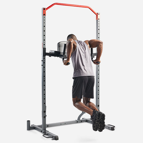 DIPS | Use the lower support bars for tricep dips to work your arms, chest, and shoulders.