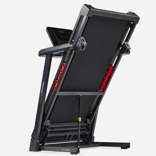 Foldable Soft Drop System | Effortlessly fold and unfold the treadmill with the soft drop system, ensuring safe and easy storage without heavy lifting.