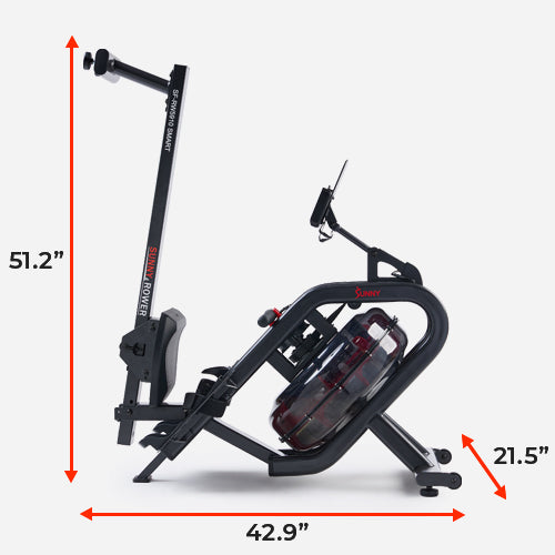 Pantograph Rowing Machine Phantom Hydro Premium SMART Water Rowing Machine with Angled Water Tank ...