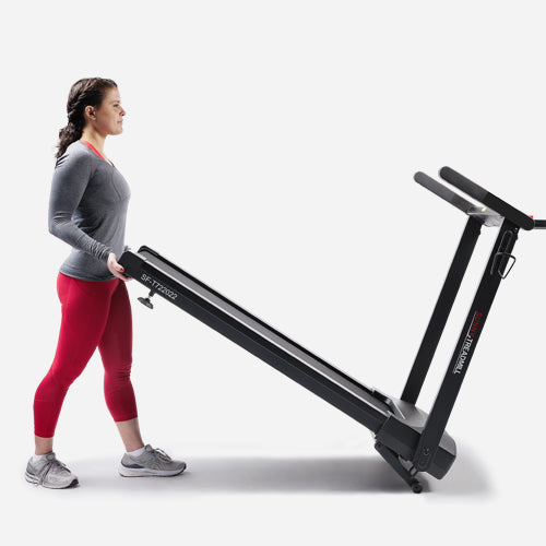 Desain Lipat Hemat Ruang | Lipat dengan mudah dan simpan treadmill saat tidak digunakan, sempurna untuk memaksimalkan ruang di lingkungan rumah apa pun.