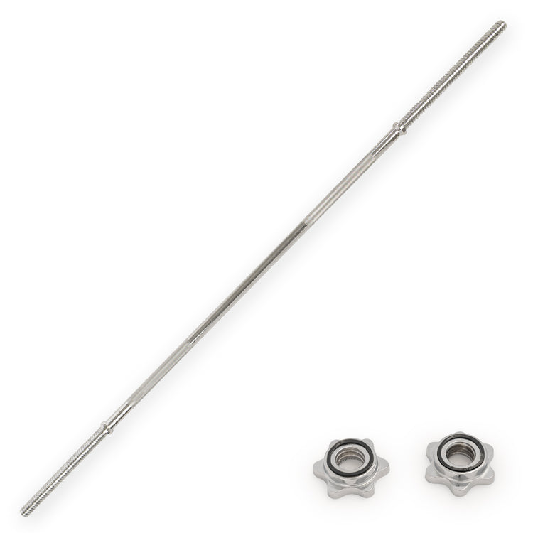 60" Threaded Barbell w/ Star-Lock Collars