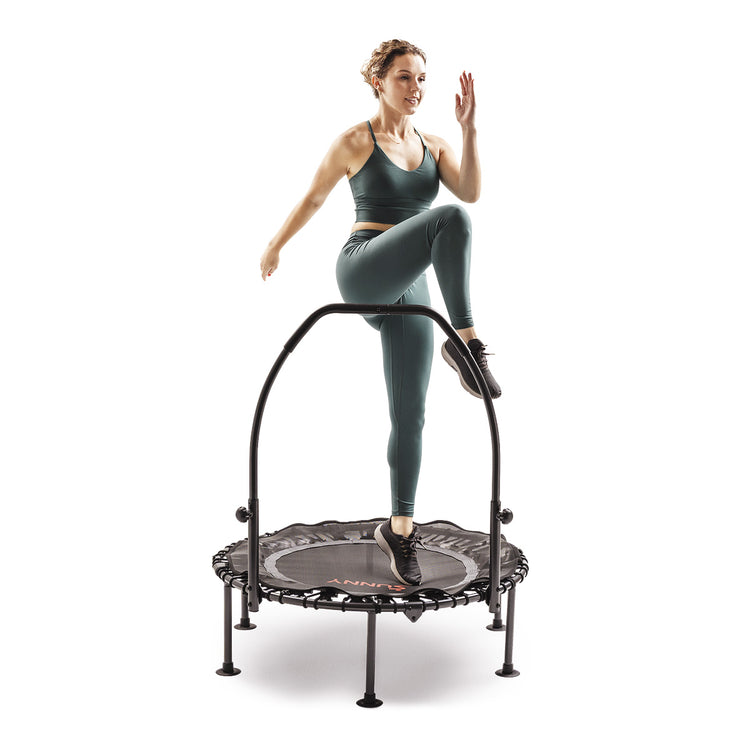 Active 40-Inch Fitness Trampoline with Adjustable Handlebar