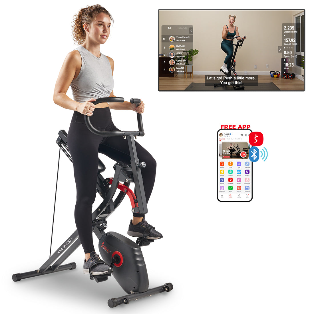 Smart 2 in 1 Upright Row-N-Ride® Squat Assist Trainer Machine and ...