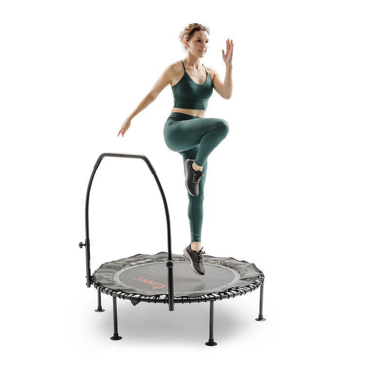 Active 48-Inch Fitness Trampoline with Adjustable Handlebar