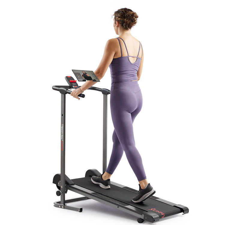 Compact Foldable Manual Treadmill Sunny Health Fitness Sunny Health and Fitness