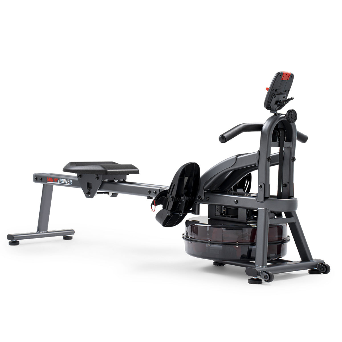 Spring Rowing Exerciser Smart Heavy-Duty Water Rower | Sunny Health & Fitness