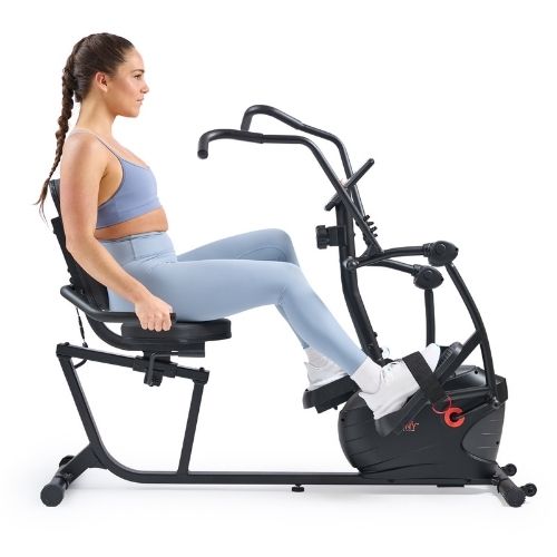 TOTAL BODY MOVEMENT, TOTAL RESULTS | Work various muscle groups in both your upper and lower body by simultaneously using the moveable handles and elliptical-sized foot pedals. If you want a more focused workout, use the handles or foot pedals independently for a targeted upper or lower body burn.
