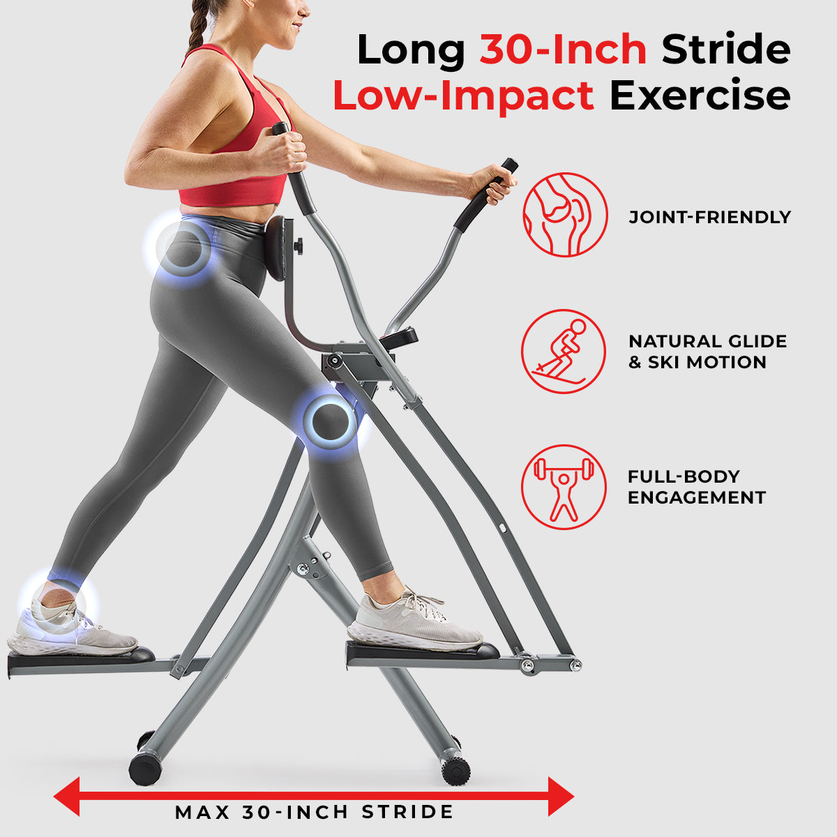 Machine Joint Friendly Cardio Smart Air Walk Trainer Sunny Health