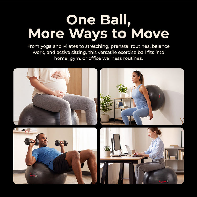 Premium Exercise Ball – 45–75 cm (Yoga / Stability Ball)