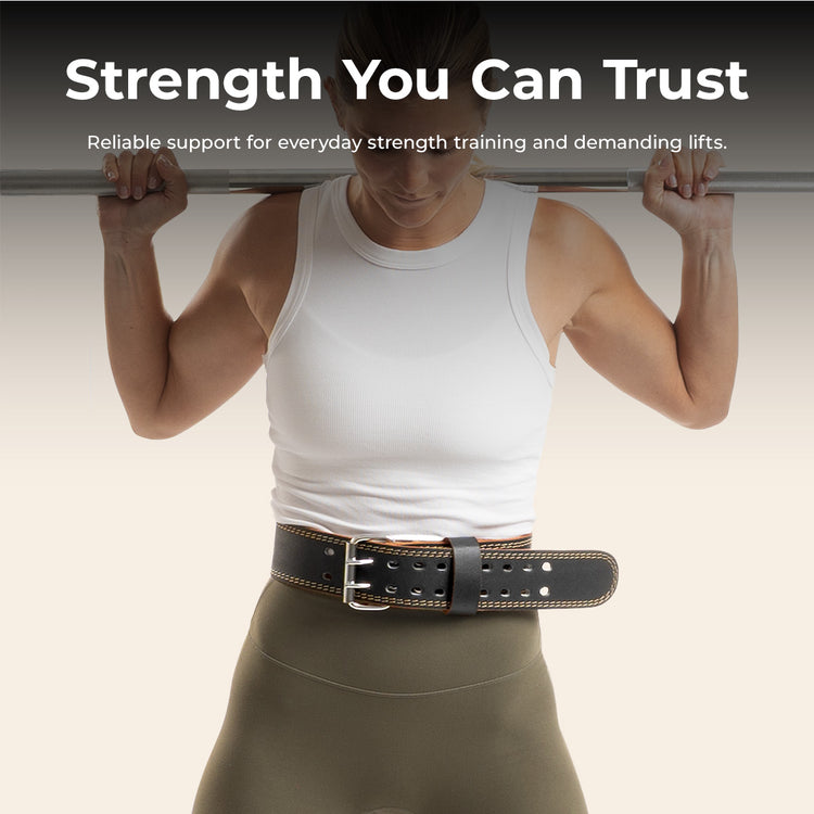 Leather Weightlifting Belt - 4"