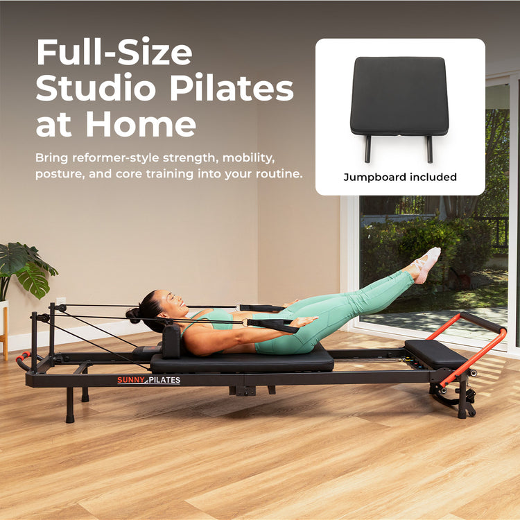 Pilates Reformer Machine with Jump Board for Home Workouts