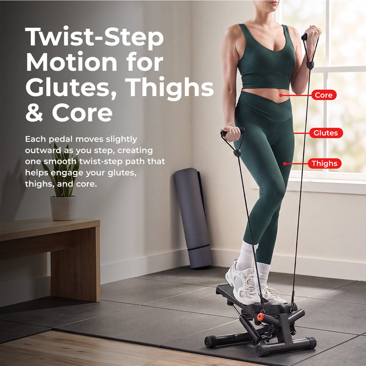 Smart Twist Stepper with Resistance Bands