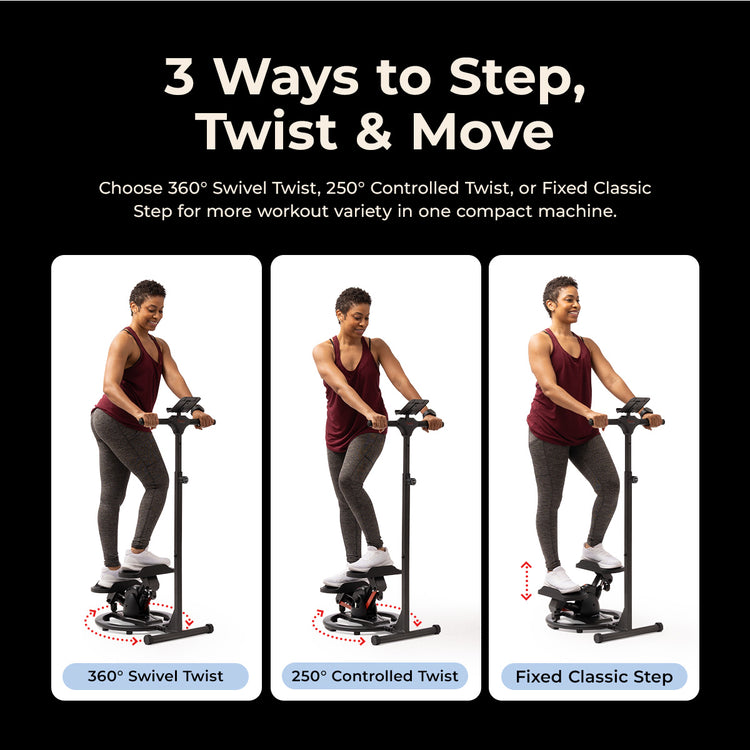 Swivel Stepper With Handlebars