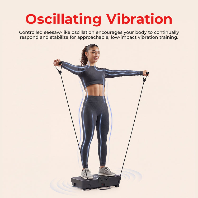 Fitboard 2D Vibration Platform with Resistance Band