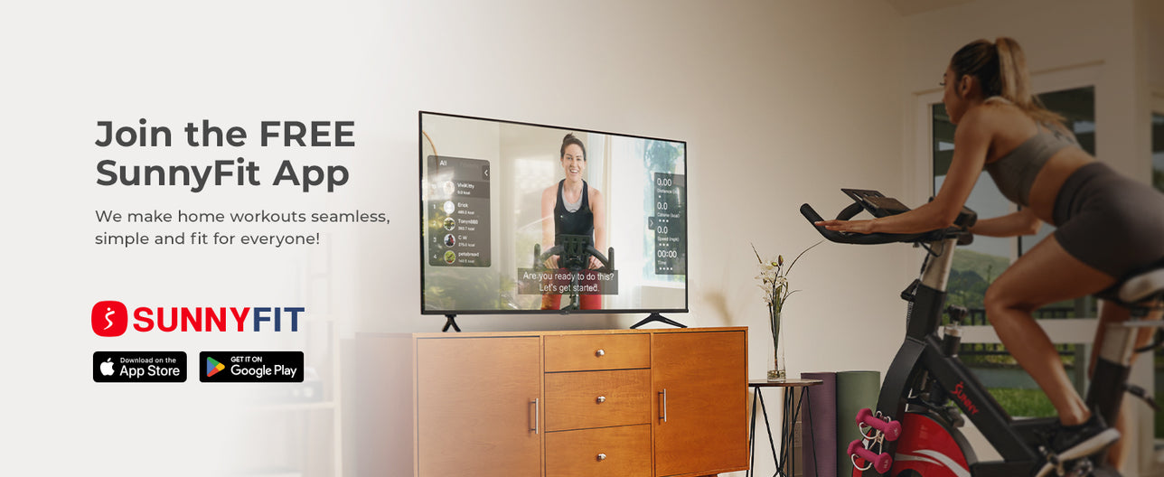 Join the FREE SunnyFit App | We make home workouts seamless, simple and fit for everyone!