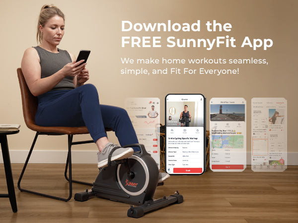 Join the FREE SunnyFit App | We make home workouts seamless, simple and fit for everyone!