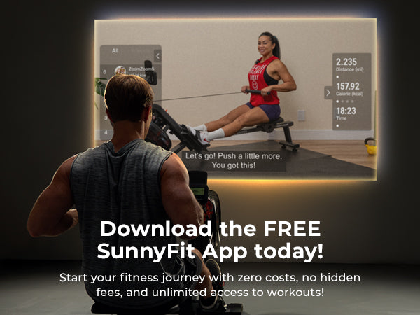 Join the FREE SunnyFit App | We make home workouts seamless, simple, and fit for everyone!