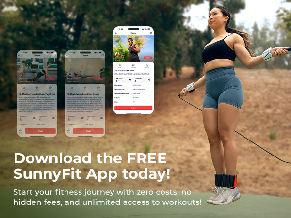 Join the FREE SunnyFit App | We make home workouts seamless, simple and fit for everyone!