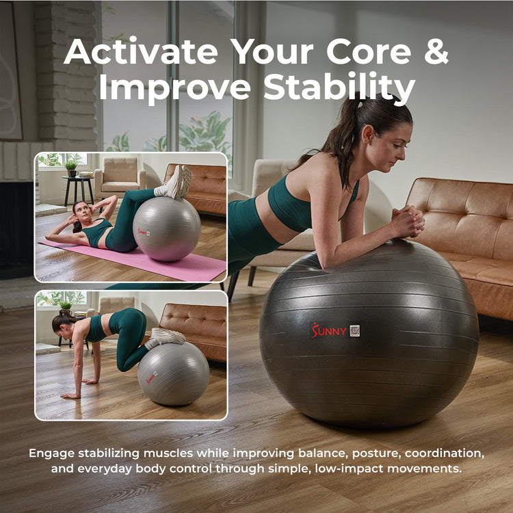 Premium Exercise Ball – 45–75 cm (Yoga / Stability Ball)
