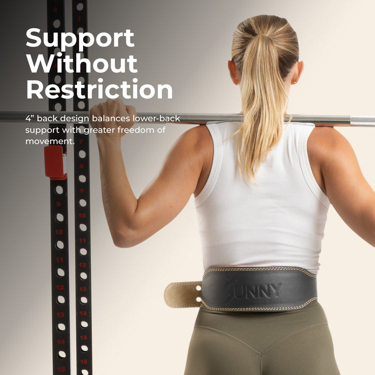 Leather Weightlifting Belt - 4"