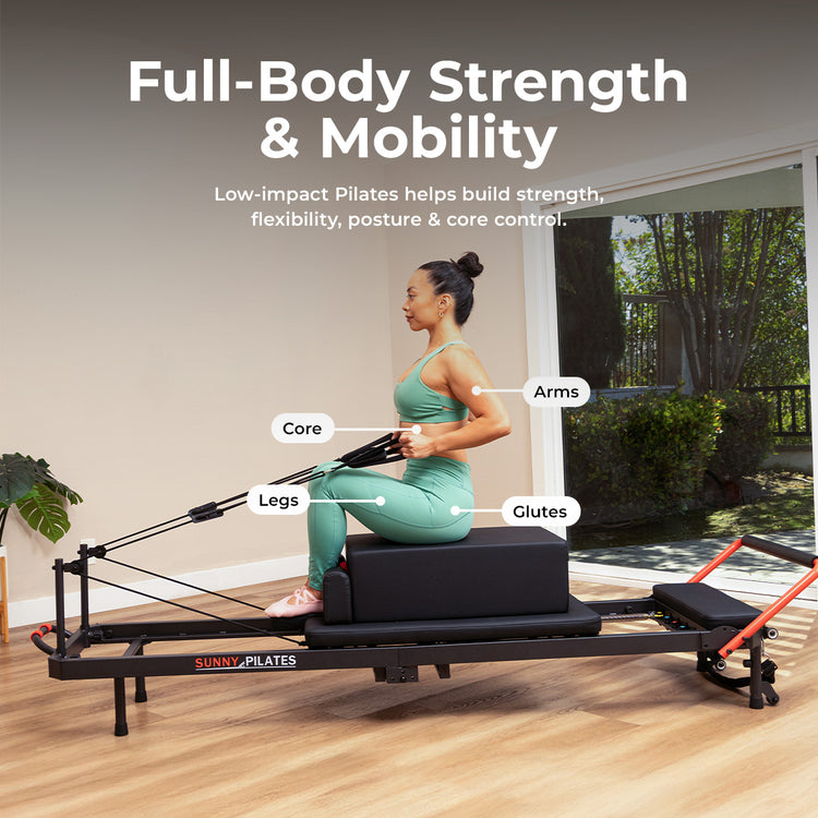 Premium Pilates Reformer Machine with Jump Board and Reformer Box for Home Workouts
