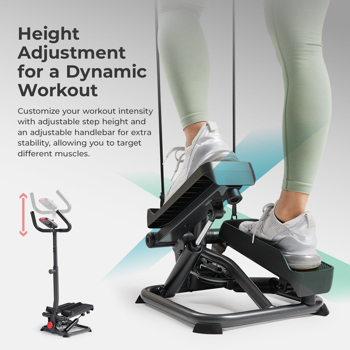 Smart Stair Exercise Stepper with Handlebar Sunny Health