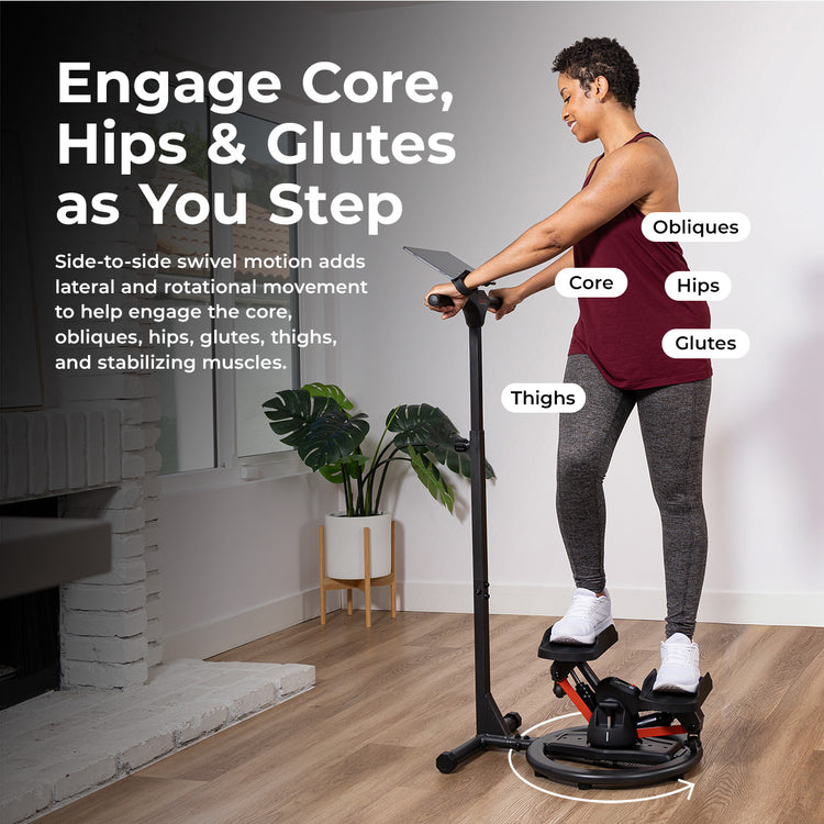 Swivel Stepper With Handlebars