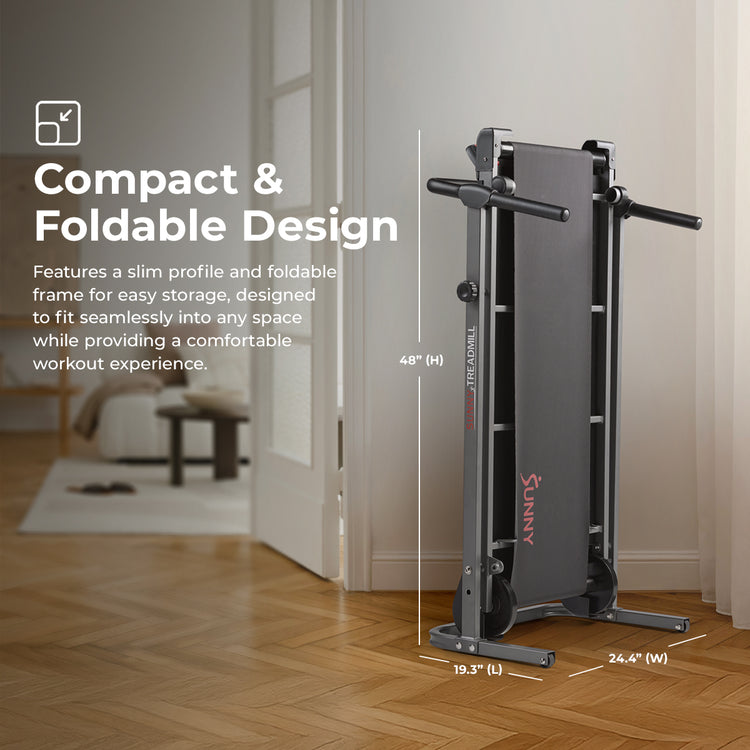 Compact Foldable Manual Treadmill