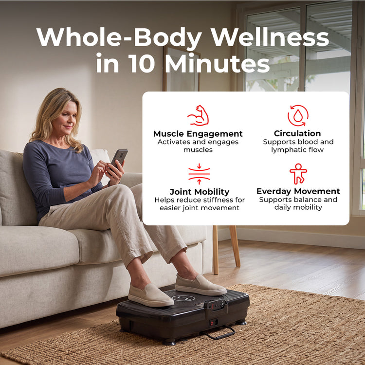 Fitboard 2D Vibration Platform with Resistance Band
